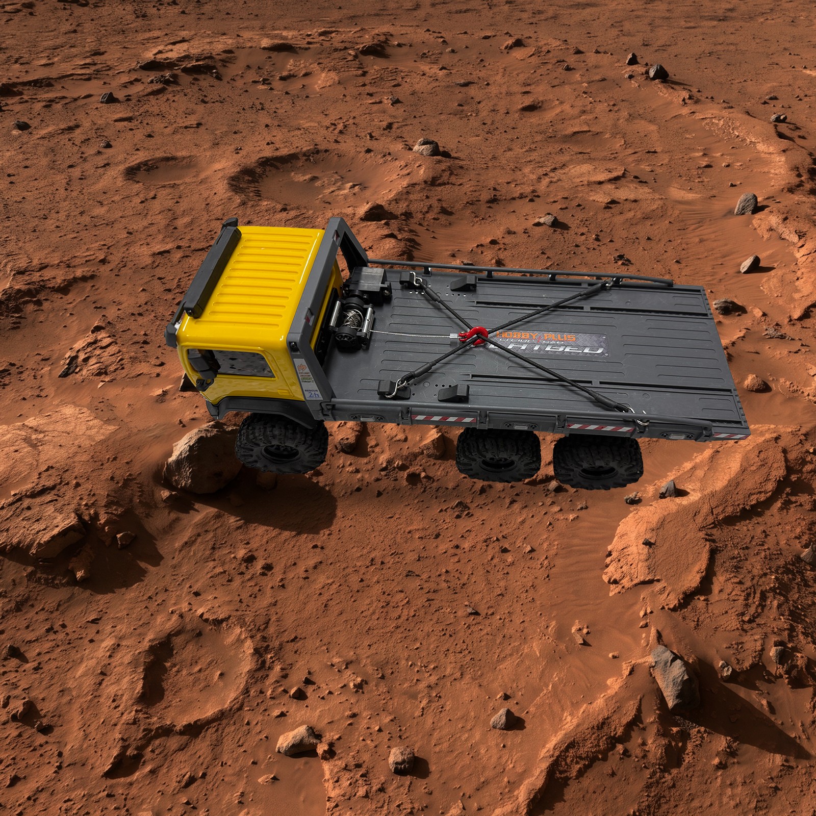 ARKTOS 6x6 — Flatbed bed + 6×6 drivetrain