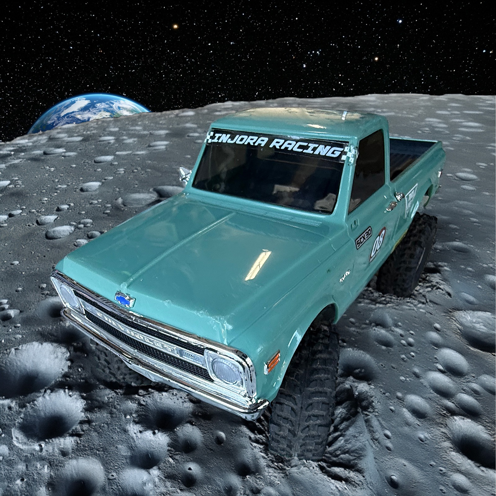 SCX30 K10 — On the Moon — Earth cresting the horizon